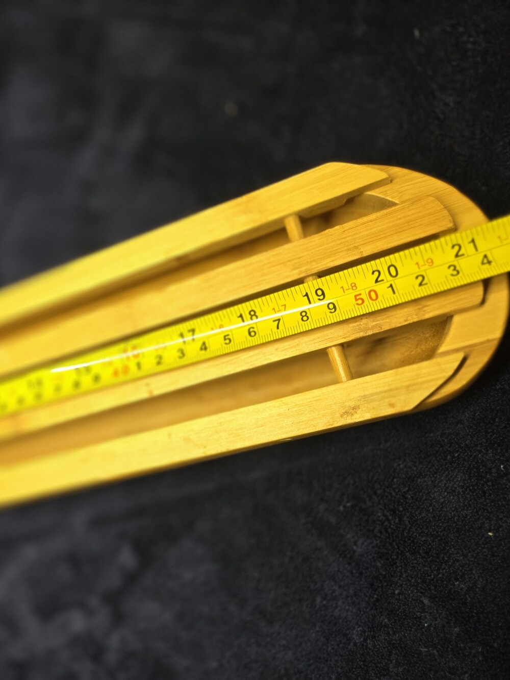 Bread Tray Made Of Yellow Bamboo With Dipping Dish - Picture 5 of 5